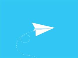 Flying paper airplanes. Think differently trends creative and unique way outline concept vector