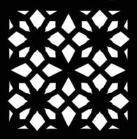 Elegant geometric islamic pattern design in black and white color scheme for various creative purposes vector