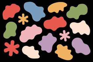 Vibrant Fluid Blobs on Dark Canvas vector