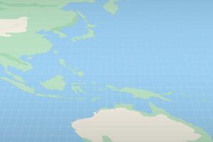 Palau highlighted on a detailed map, geographic location of Palau. vector