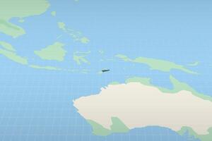 East Timor highlighted on a detailed map, geographic location of East Timor. vector