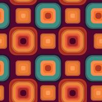 Seamless Retro Squares Pattern in Warm Earth Tones vector