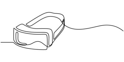 Virtual game concept single continuous one line draw design graphic illustration vector