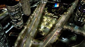Above view of Santiago Skyline in Santiago Metropolitan Region in Chile.. Scenic Scene. video