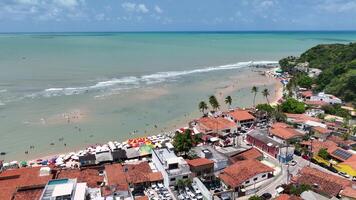 Aerial View of Pipa Beach in Tibau do Sul Rio Grande do Norte in Brazil.. Awesome Scenery. video