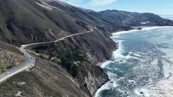 Awesome Coastal Road at Highway 1 California in United States . Awesome Background. video