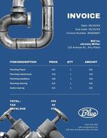 plumbers business invoice template design ideas