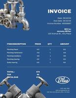 plumbers business invoice template design ideas