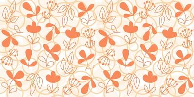 Pattern flowers, plants, leaves, branches on abstract background. Circles, drops, bubbles. Random lines, strokes, contours, seamless texture, repeating background. vector
