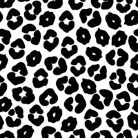 Seamless black and white leopard print pattern for textile, fashion, fabric and stylish background vector