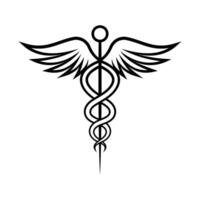 Caduceus Symbol and Medical Symbol Icon vector