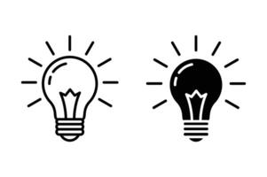 Light Bulb Idea icon vector