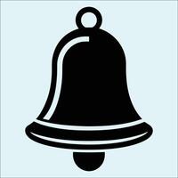 Simple Black Bell Silhouette Ideal for UI Design and Reminders vector