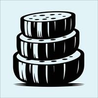Simple Zucchini Shape in Black Silhouette vector
