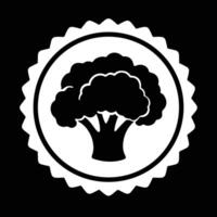 Simple Cauliflower Shape in Black Color vector