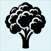 Cauliflower Silhouette for Kitchen and Recipe Use vector