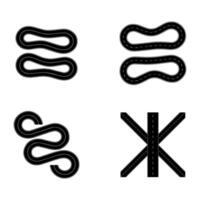 Four different types of roads and signs vector