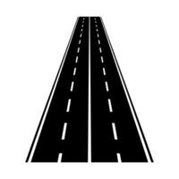 An empty highway with two lanes on it vector
