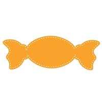 Isolated empty label with a candy shape vector