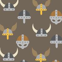 Medieval helmets pattern bakcground vector