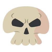 Isolated spooky halloween skull icon vector