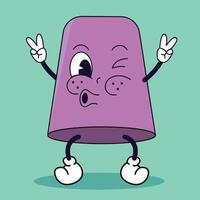 Pixel art of a popsicle animated with hands and legs vector
