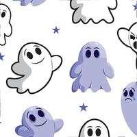 Halloween ghost character Pattern background vector
