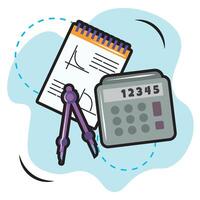 Graphing calculator set. vector