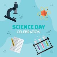 Microscope and lab icons layout. vector