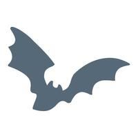 Isolated silhouette of a bat icon vector