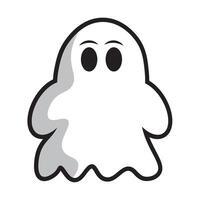 Cute halloween ghost character vector
