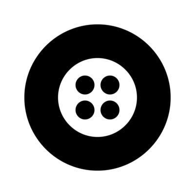 icon of a button, suitable for sewing and clothing designs.