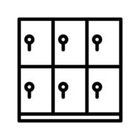 Locker icon representing secure storage unit for personal items, gyms, schools, or offices vector