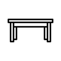 Rectangular Table Line Icon vector