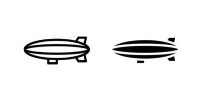 Buoyant Blimp Icon Collection vector