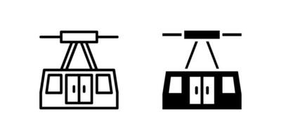 Urban Tramway Icon Collection vector