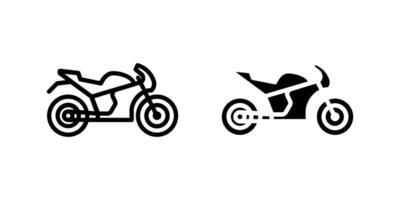 Dynamic Motorcycle Icon Collection vector