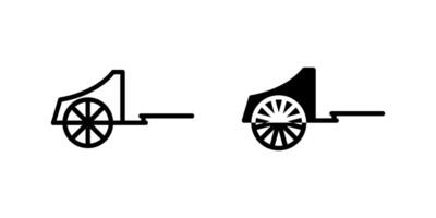 Elegant Carriage Icon Set vector