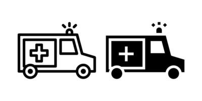 Life-Saving Ambulance Icon Set vector