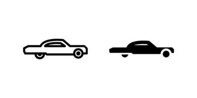 Stylish Lowrider Car Icon Set vector