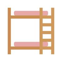 Flat bunk bed for compact kid spaces vector