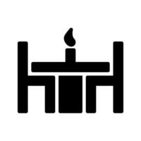 Dining table for family meals vector