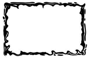 Decorative frame in brazilian cordel woodcut style. monochrome isolated illustration vector