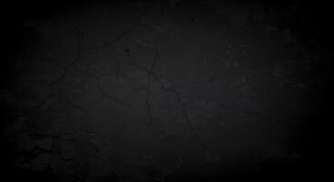 Black grunge texture background with cracks and cracks photo