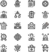 Collection of Business and Office Icons UI business and finance icons set vector