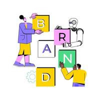 AI-Powered Brand Voice Consistency abstract concept illustration. vector