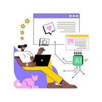 Blog Posts abstract concept illustration. vector