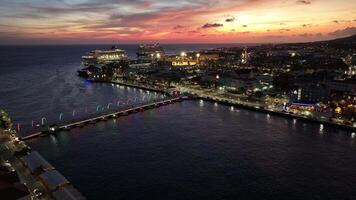 Awe Curacao Skyline in Otrobanda Willemstad in Curacao . Stunning Scene. video