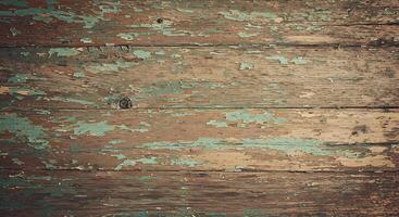 Old wooden texture background with paint peeling off photo