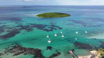 Incredible Blue Bay at Port Louis Mauritius Island Mauritius. Famous Scenery. video